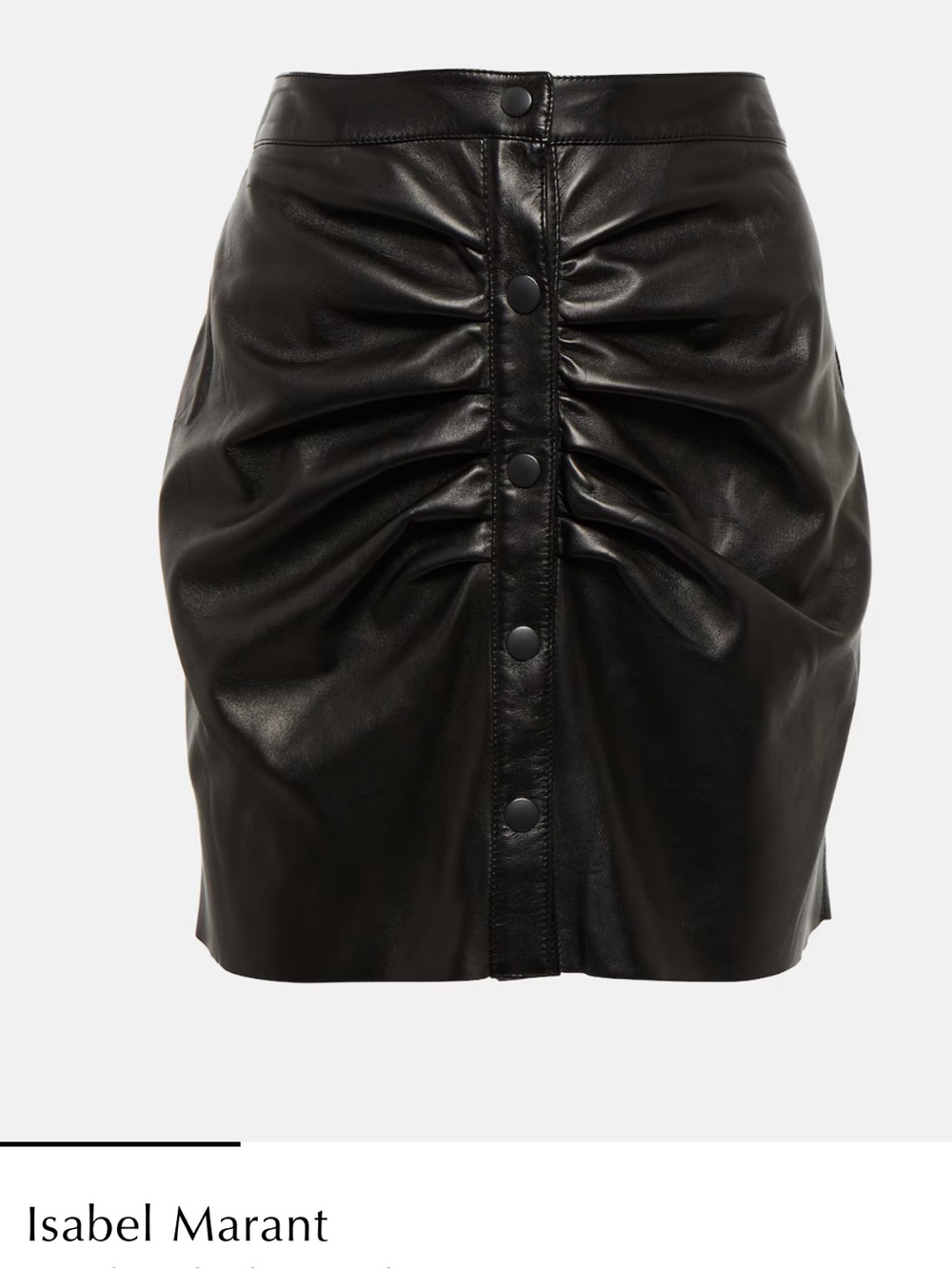 Isabel Marant Black Ruched Front Mini Skirt
